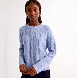 A&F Blue Cable Knit Sweater